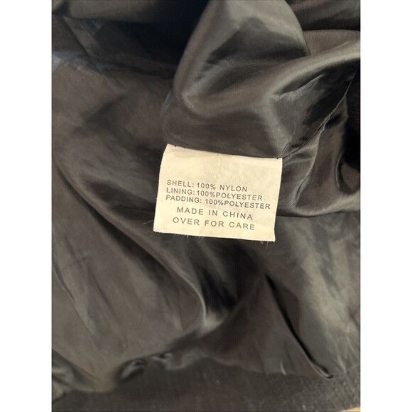 Mens America Stitch Black Varsity Jacket Coat Puffer Black/Gray Striped Size L - Picture 8 of 11